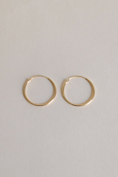 Créoles fines - Argent plaqué or