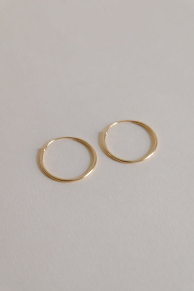 Créoles fines - Argent plaqué or
