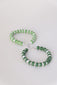 Bracelet perles en céramique - vert foncé